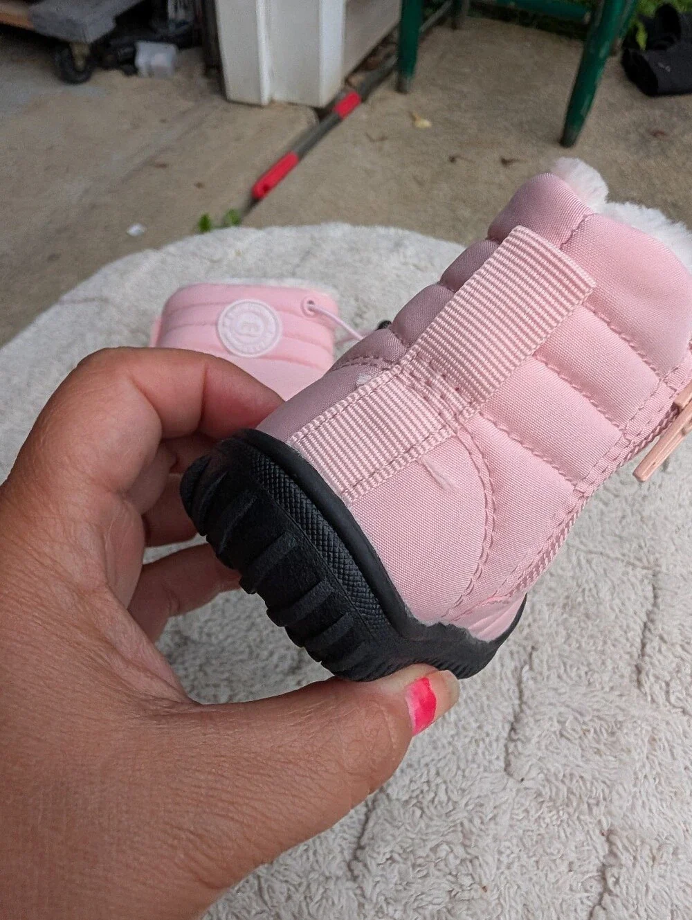 Baby Girl Pink NWOT Snow Winter Booties Fir Lined Size 4